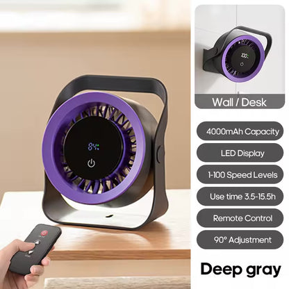 Portable 4000mAh Rechargeable Table Fan